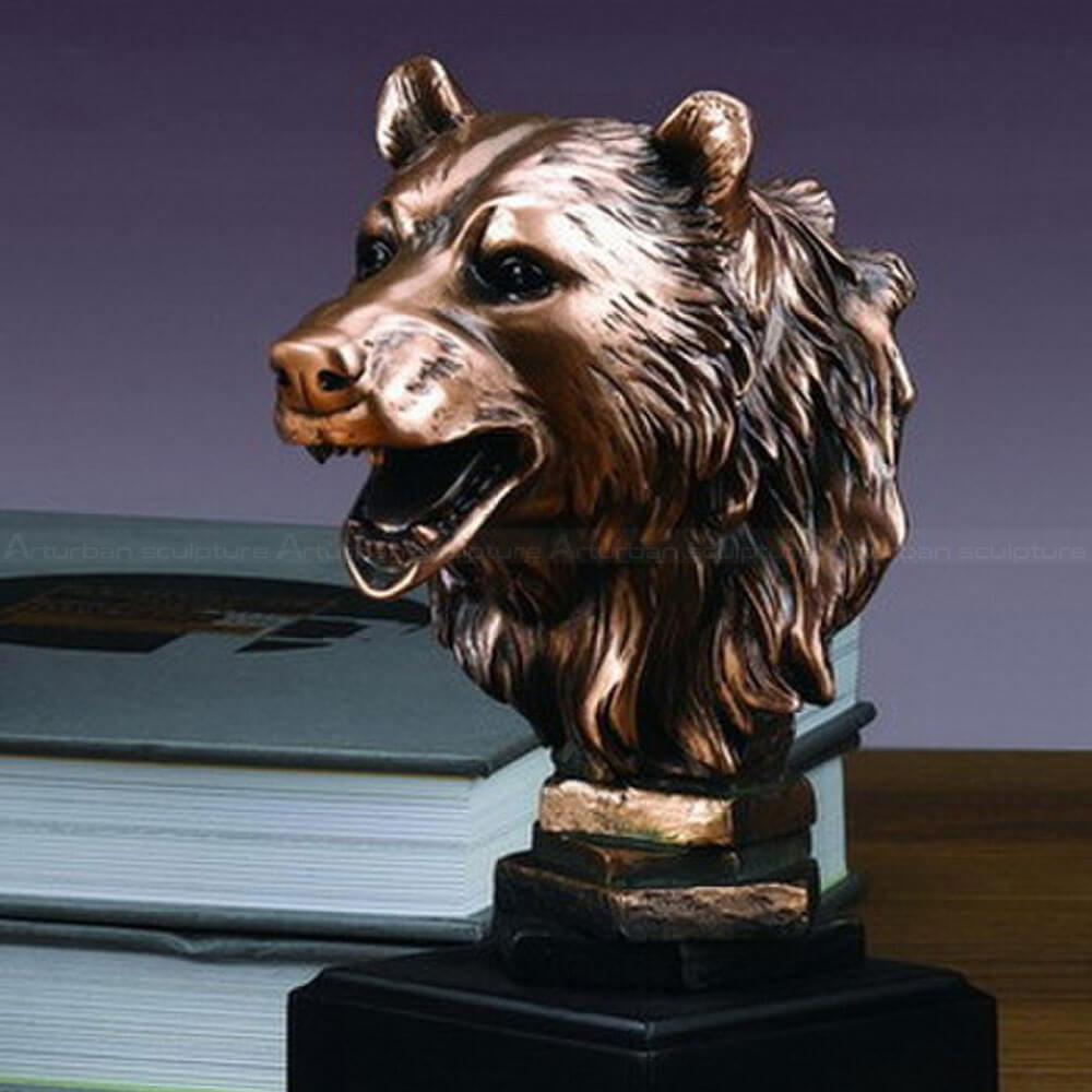 bear head statue