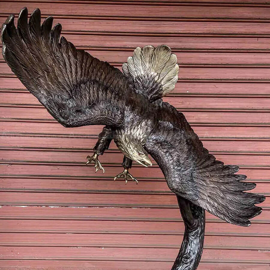 outdoor bald eagle statue