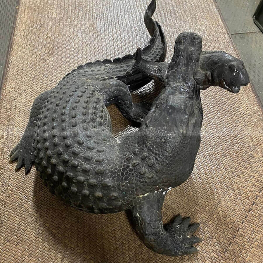 Bronze Alligator Statue