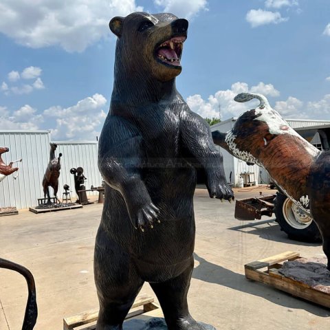 Bronze Grizzly Bear Statue