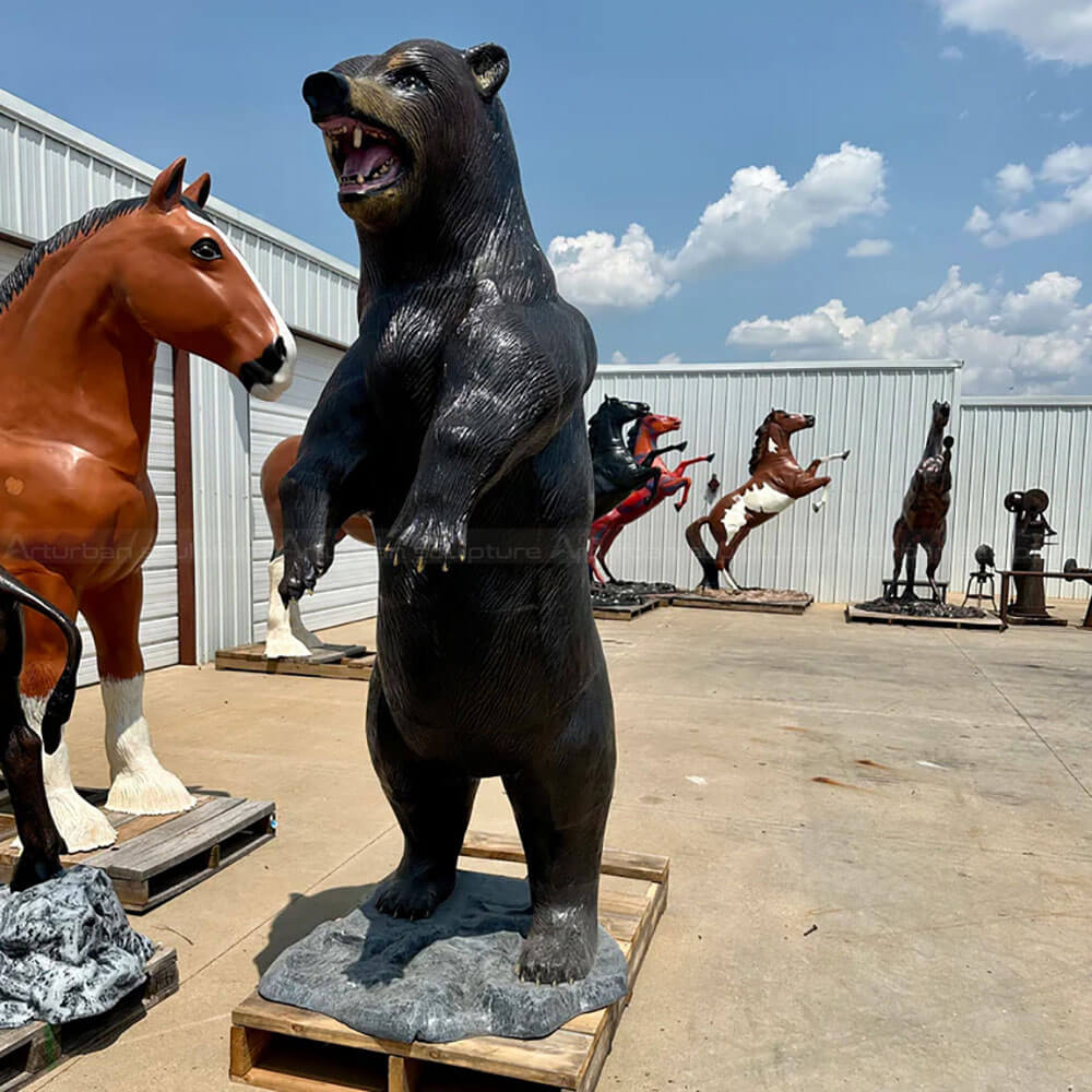 Bronze Grizzly Bear Statue