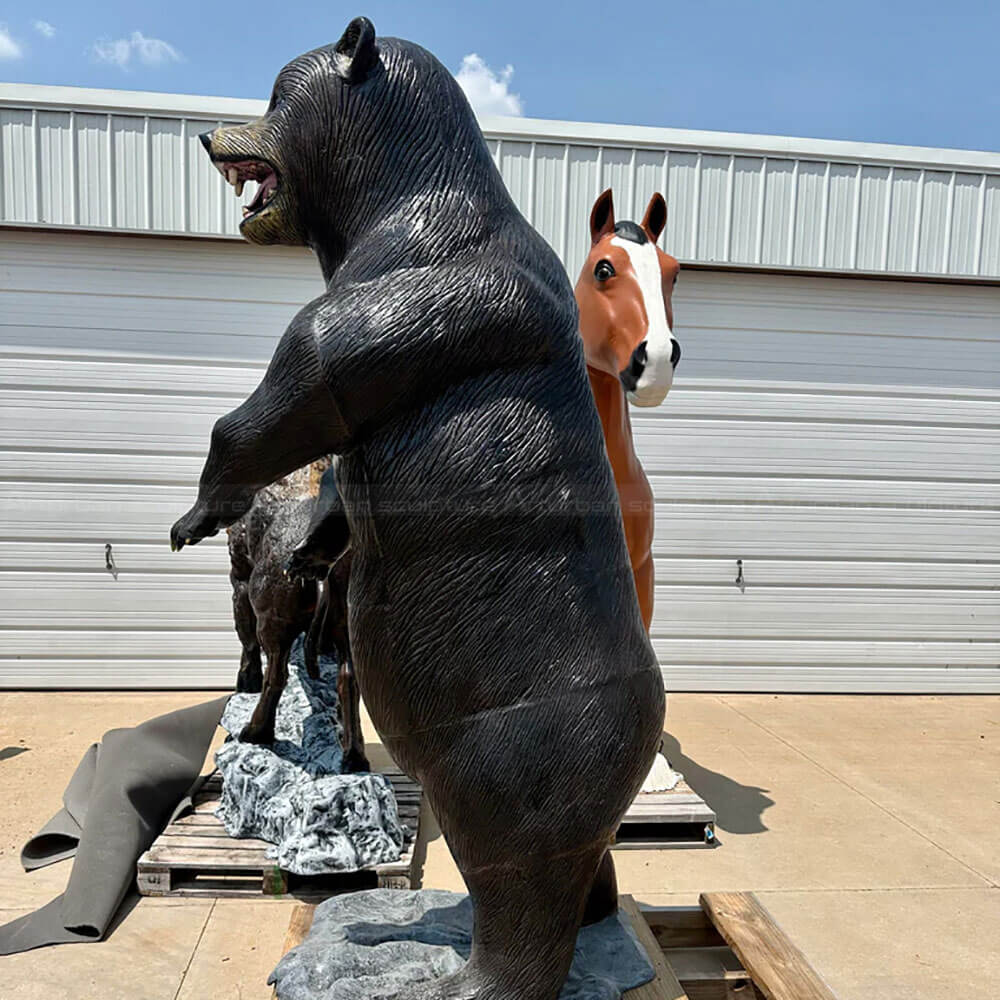 Bronze Grizzly Bear Statue