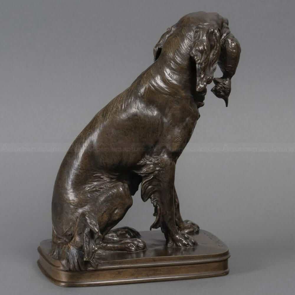 Bronze Hunting Dog Statue