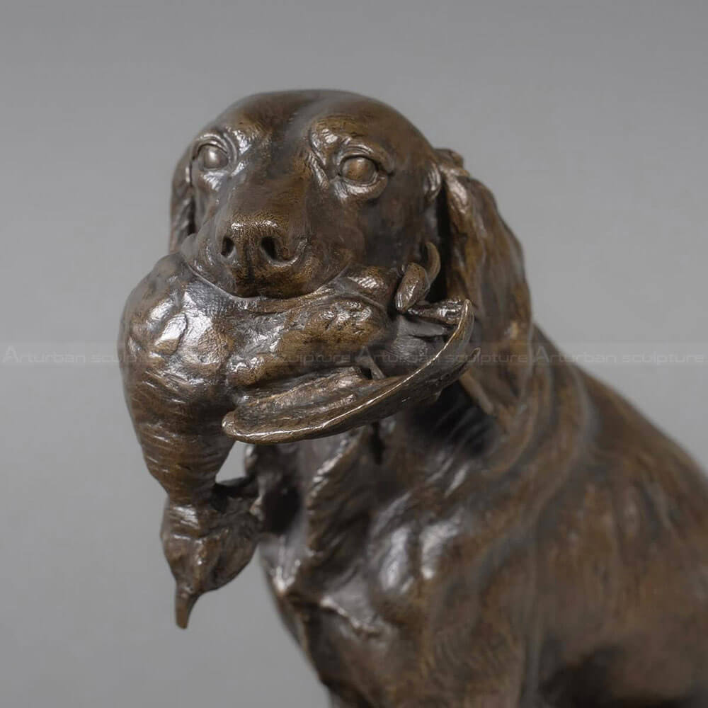 Bronze Hunting Dog Statue