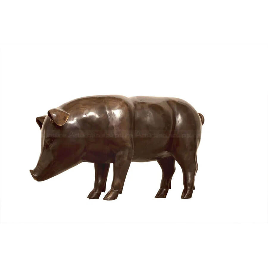 Bronze Pig Statue