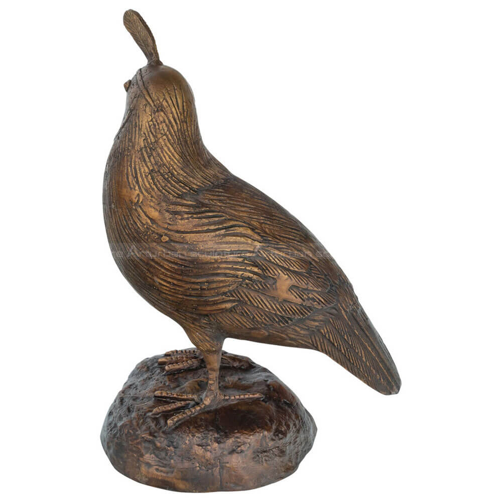 Bronze Quail Sculpture