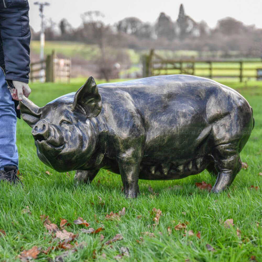 Garden Pig Sculpture