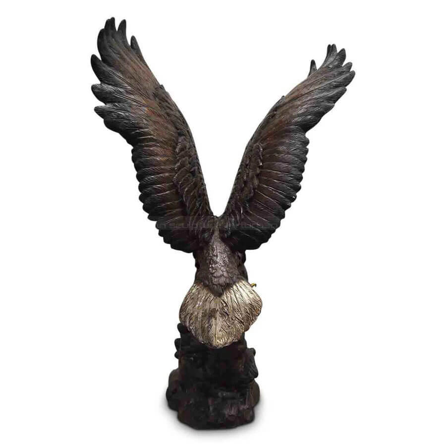 Metal Flying Eagle Sculpture