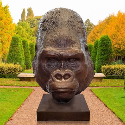 gorilla face sculpture