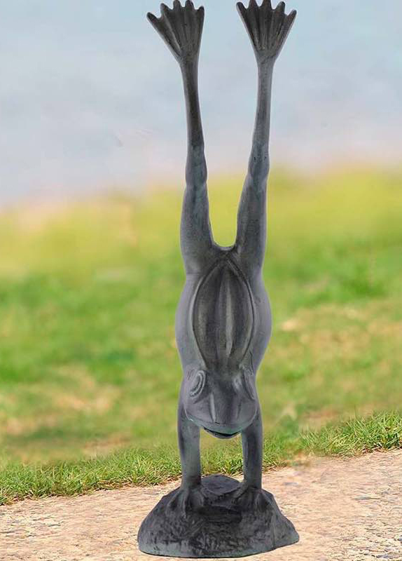 frog handstand sculpture