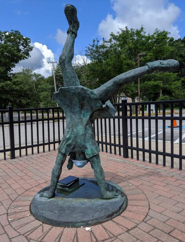 handstand girl sculpture