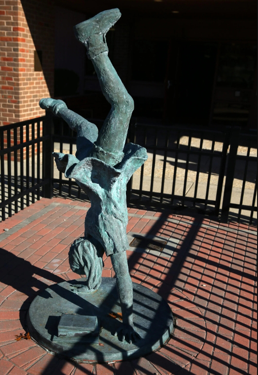 handstand girl sculpture