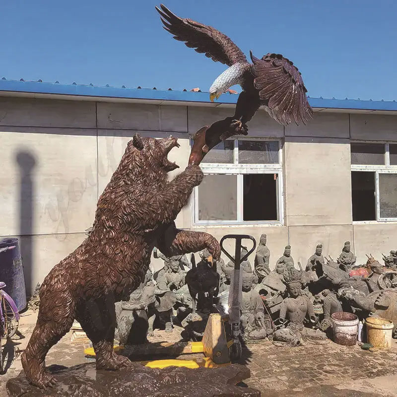 Bear and Eagle Statue Outdoor