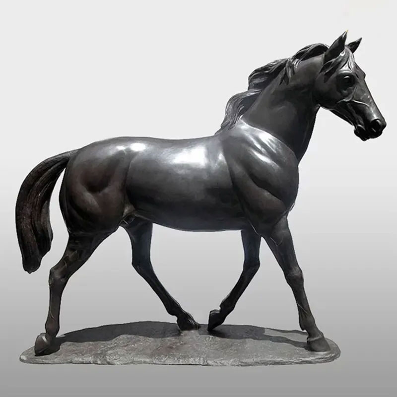 Black Stallion Horse Figurine