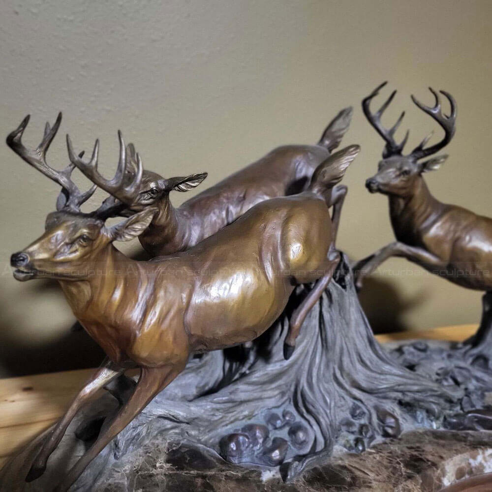 Bronze Deer Figurines