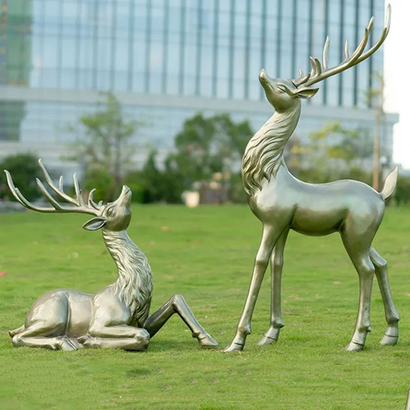 Bronze Deer Statue Outdoor