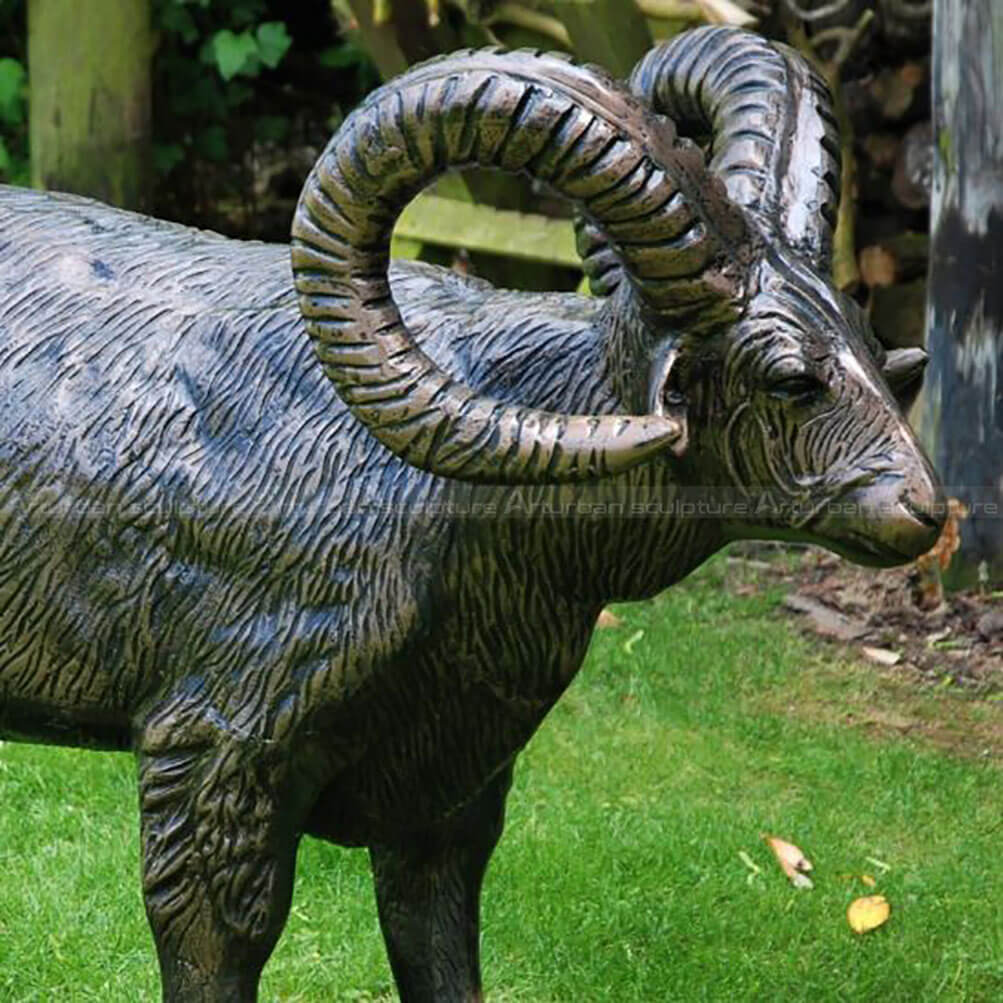 Bronze Ram Sculpture