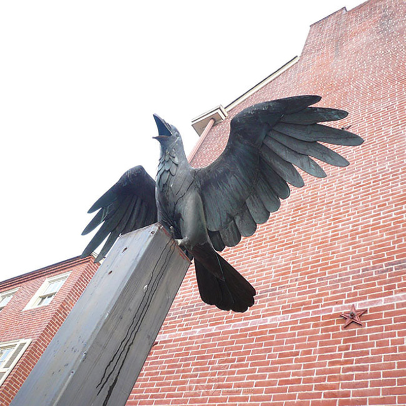 Bronze Raven Statue