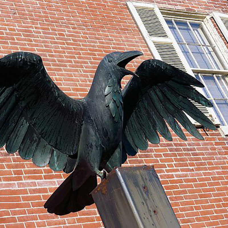 Bronze Raven Statue