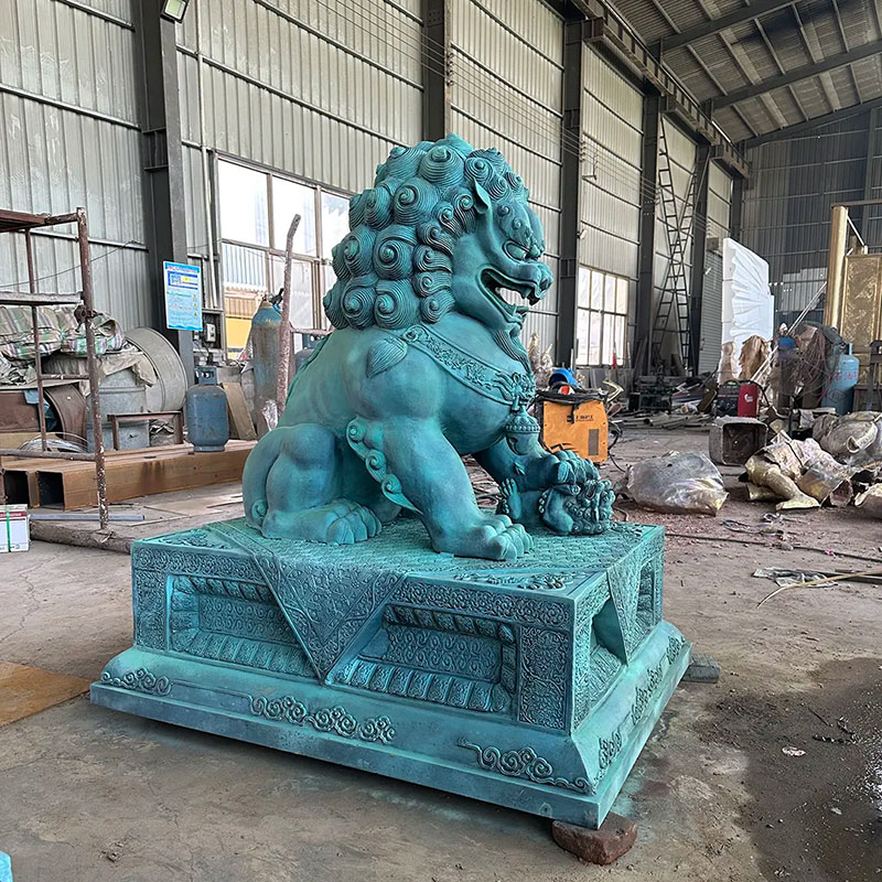 Chinese Guardian Lion Foo Dog Statue