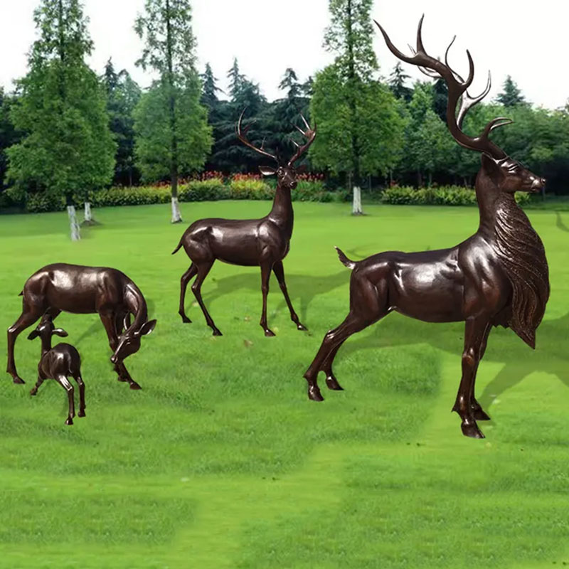 Deer Family Statues