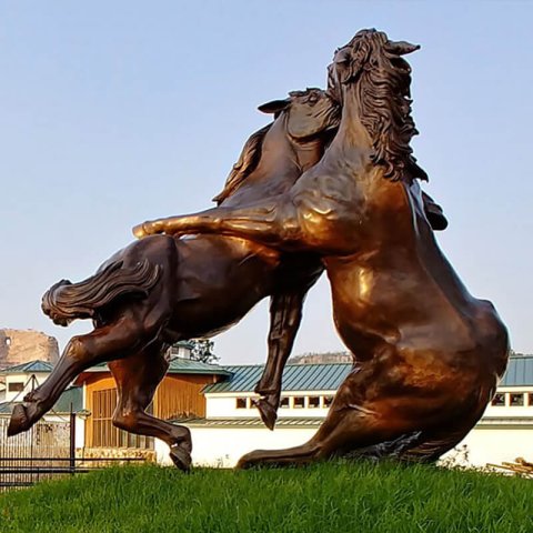 Fighting Stallions Statue