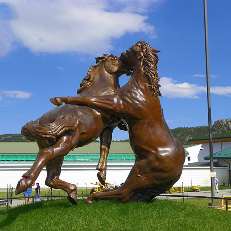 Fighting Stallions Statue