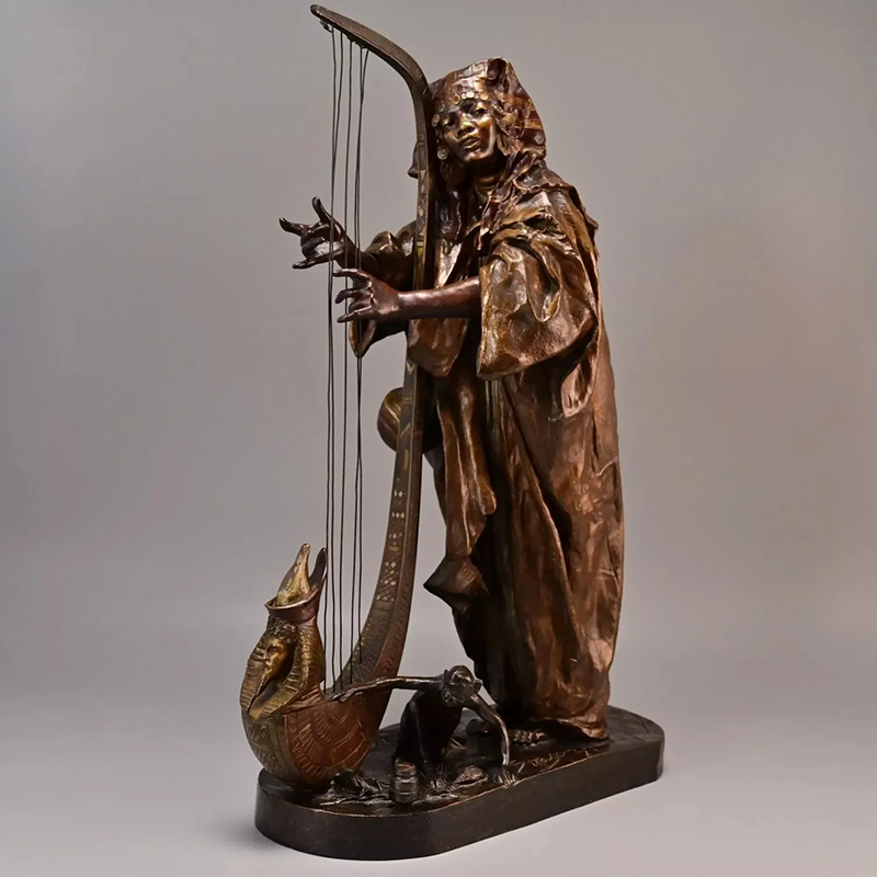 Harp Player Statue