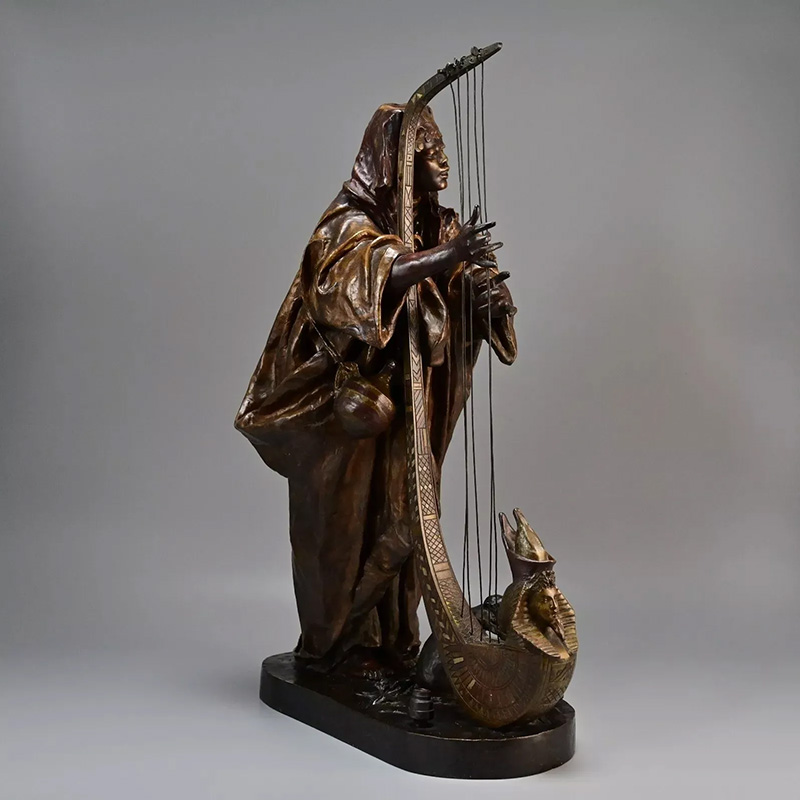 Harp Player Statue