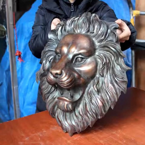 Lion Head Wall Sculpture