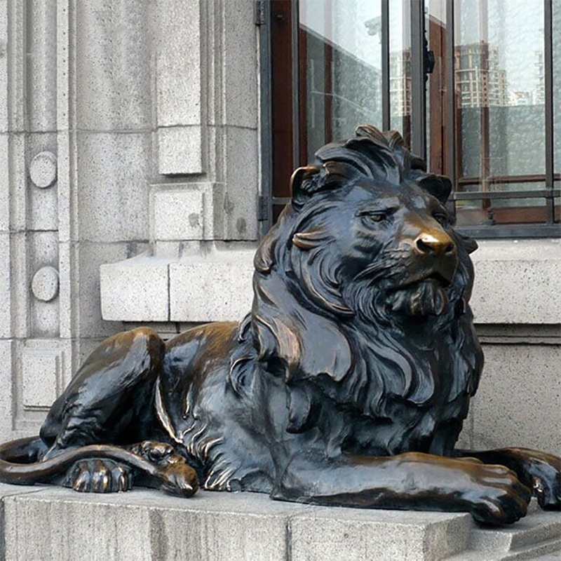 Reclining Lion Statue