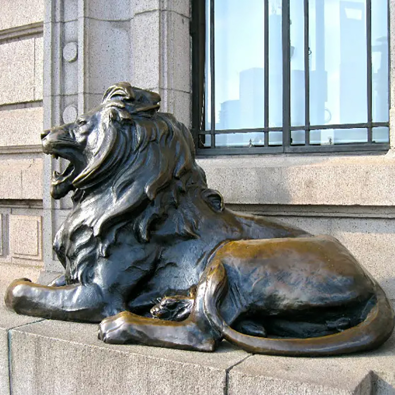 Reclining Lion Statue