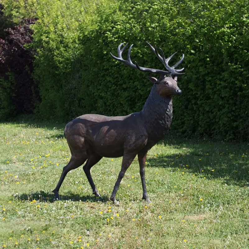 Bronze Deer Garden Sculptures