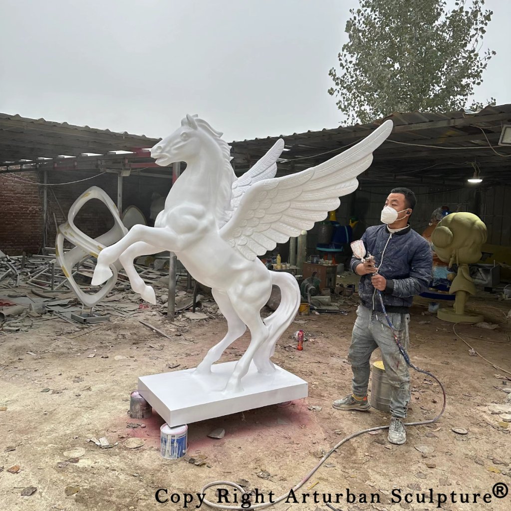 White Pegasus Statue