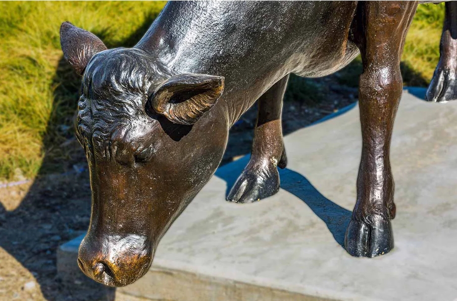 large cow statue