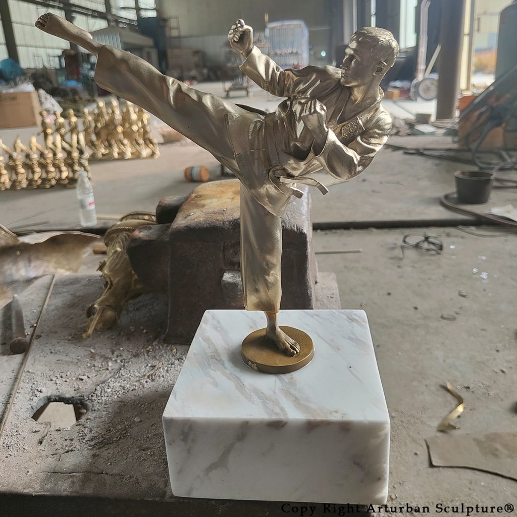 brass Karate Statue