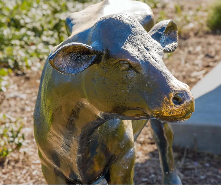 small cow statue