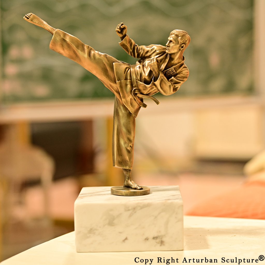 bronze Karate Statue