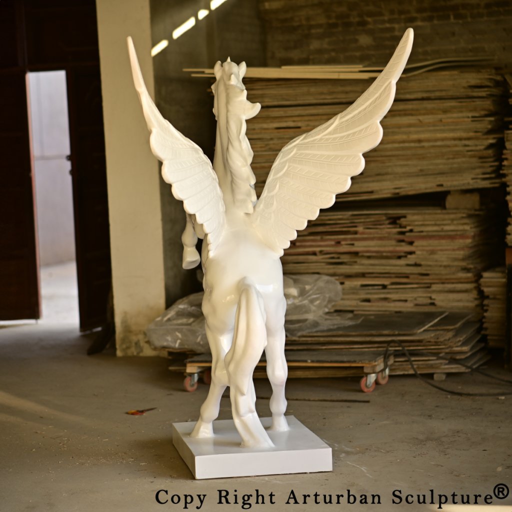 fiberglass pegasus statue