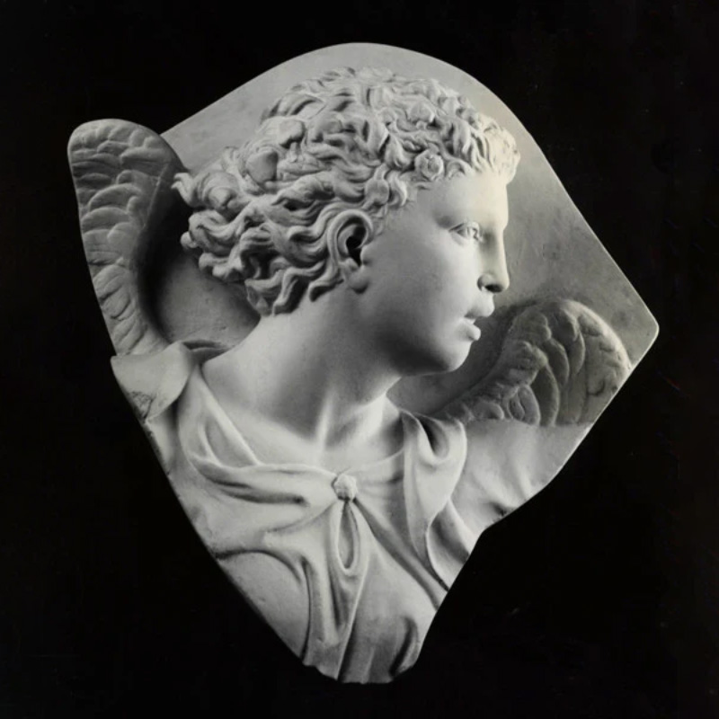 Angel Head Statue Relief