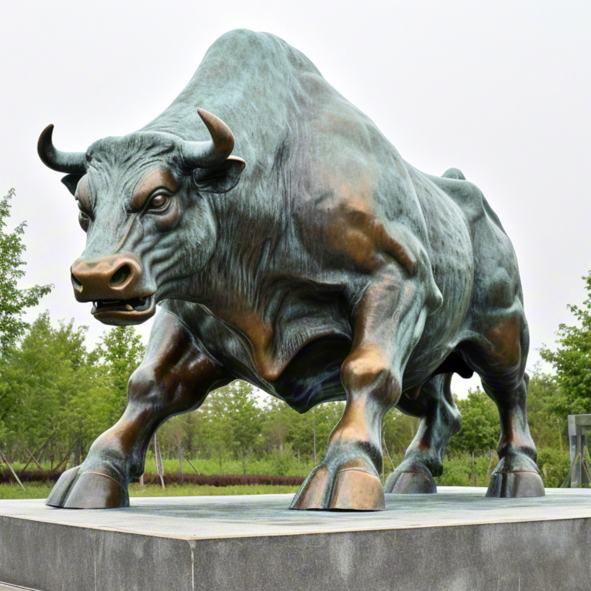 Angry Bull Statue