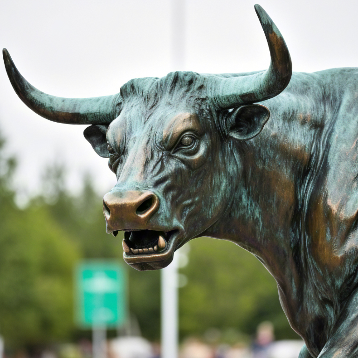 Angry Bull Statue