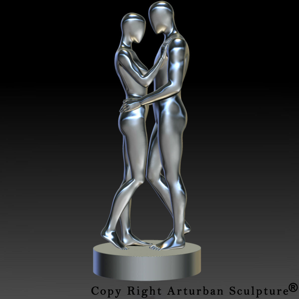 Burning Man Couple Sculpture