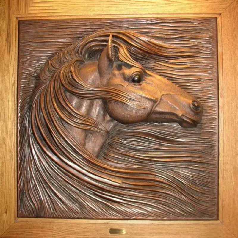 Chestnut Horse Face Relief