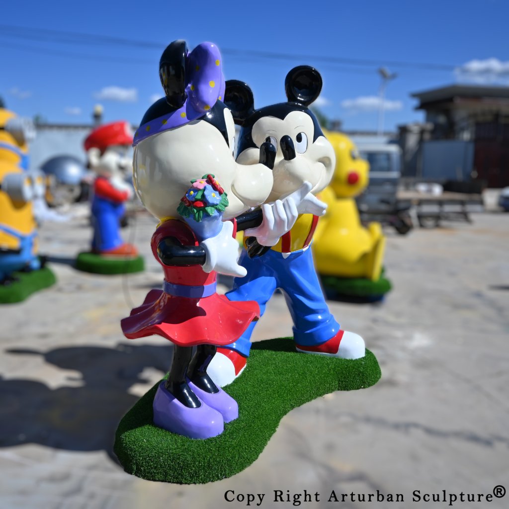 Mickey and Minnie Garden Statues