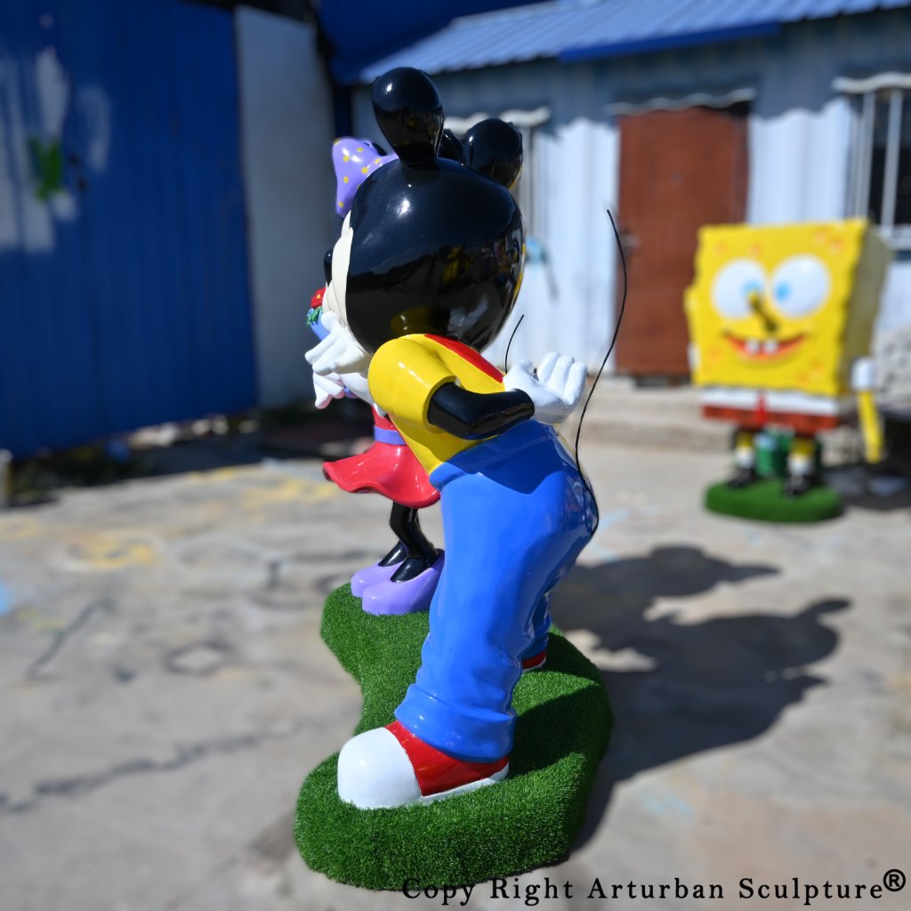 Mickey and Minnie Garden Statues