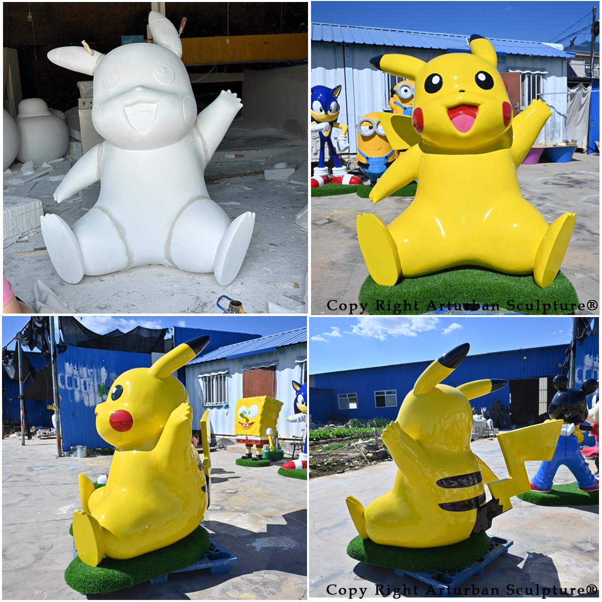 Fiberglass Pikachu Statue