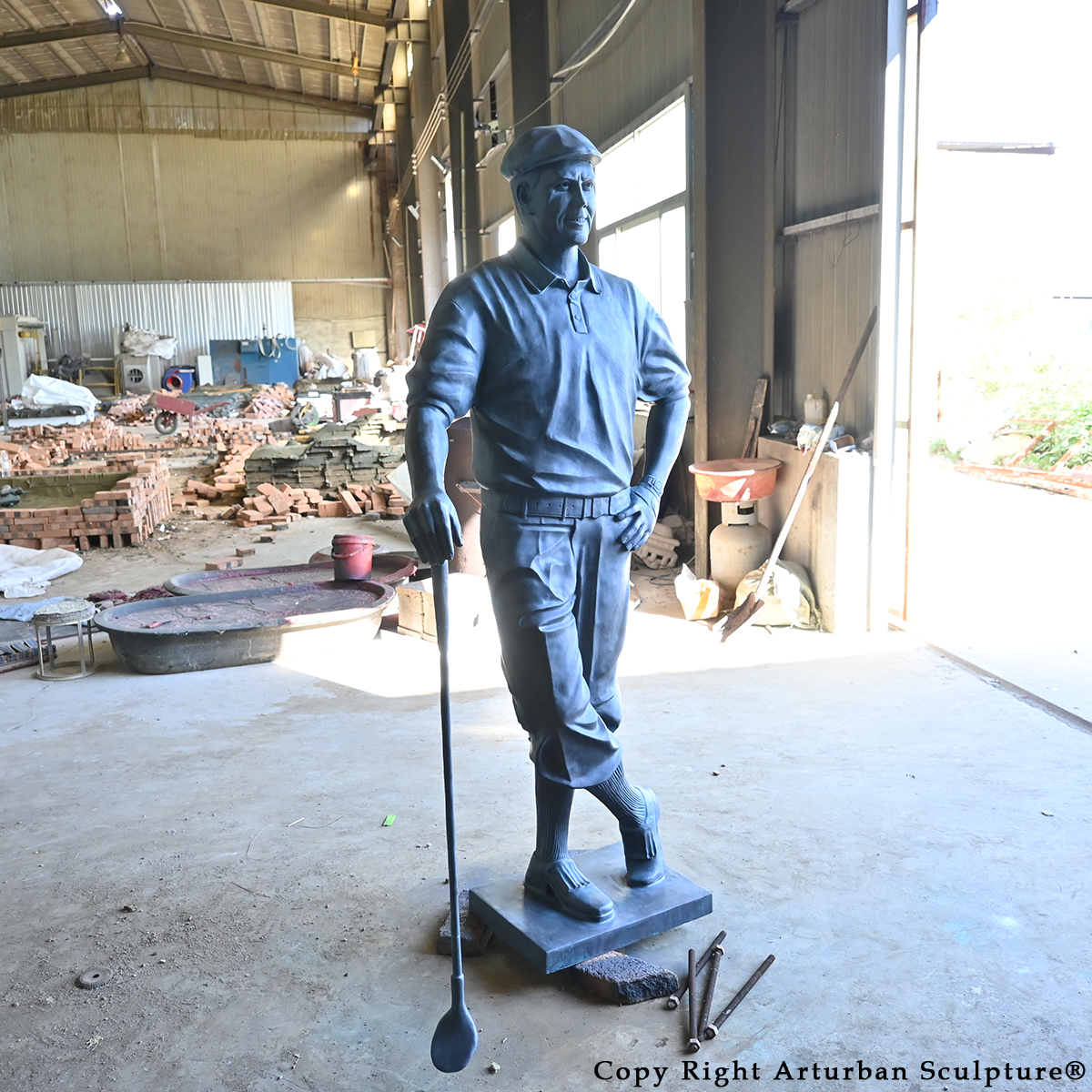 Golf Themed Garden Statues