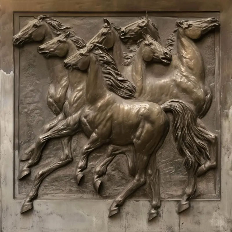 Horses Running Together Relief