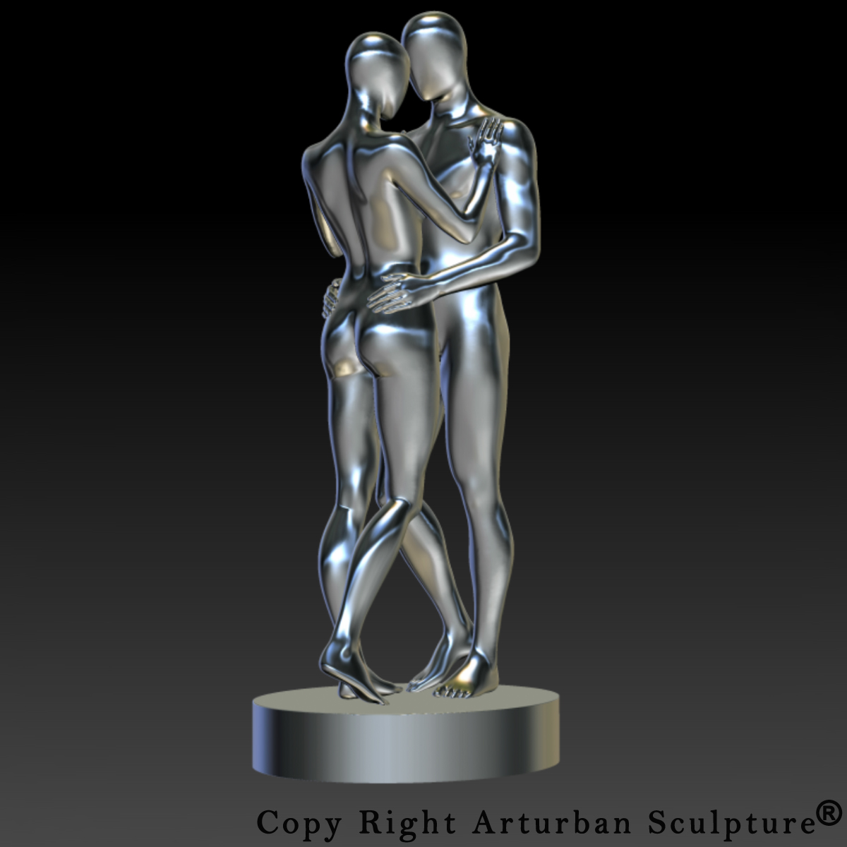 Hugging Couple Sculpture